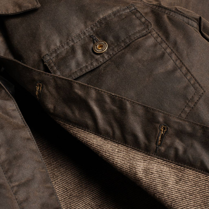 Premium Waxed Canvas Jacket with Flannel Lining